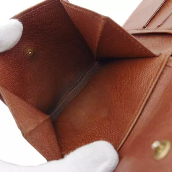 LOUIS VUITTON Bifold Wallet Monogram Beige Monogram Canvas Authentic Used - Picture 5 of 10